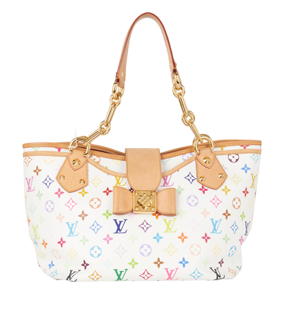 Annie MM, &pound;995, Handbags, Tan/White, Coated Canvas, Front view